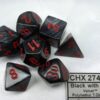 Velvet Black/red Polydice Dobbelsteen Se