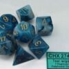 Phantom Teal/gold Polydice Dobbelsteen S