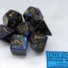 Lustrous Shadow/gold Polydice Dobbelstee