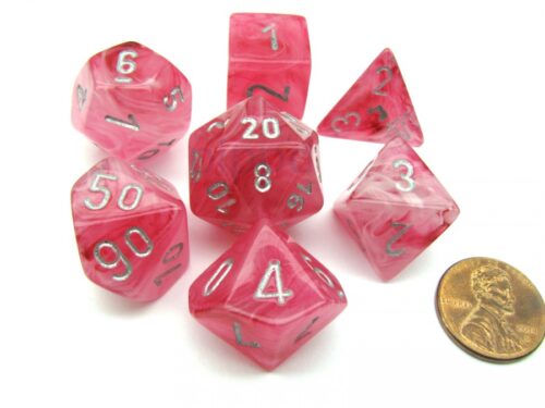 Ghostly Glow Pink/silver Polydice Dobbel