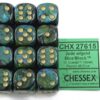 Scarab Jade/gold D6 16mm Dobbelsteen Set