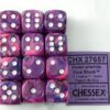 Festive Violet/white D6 16mm Dobbelsteen