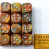 Lustrous Gold/silver D6 16mm Dobbelsteen
