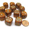 Glitter Gold/silver D6 16mm Dobbelsteen