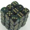 Scarab Jade/gold D6 12mm Dobbelsteen Set