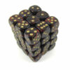 Scarab Blue Blood/gold D6 12mm Dobbelste