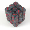 Velvet Black/red D6 12mm Dobbelsteen Set
