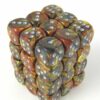 Lustrous Gold/silver D6 12mm Dobbelsteen