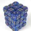 Lustrous Purple/gold D6 12mm Dobbelsteen
