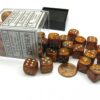 Glitter Gold/silver D6 12mm Dobbelsteen