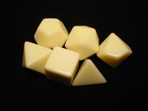 Opaque Ivory Blanc Polydice Dobbelsteen