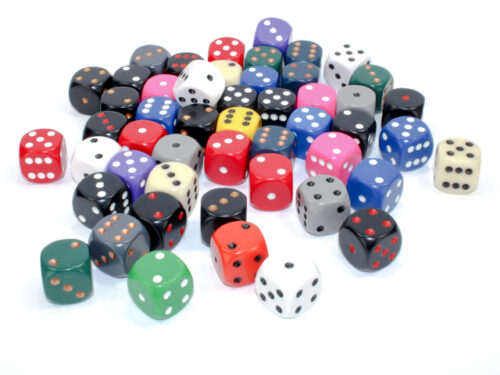 Bag of 50 Assorted Loose Opaque 16mm D6