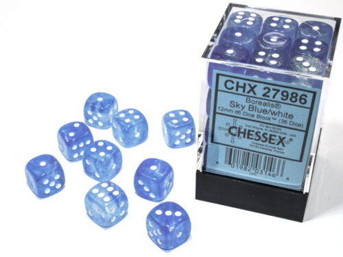 Borealis D6 12mm Sky Blue/white Luminary