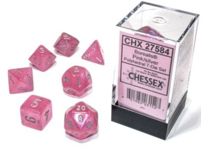 Borealis Polyhedral Pink/silver Luminary