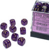 Borealis D6 12mm Royal Purple/gold Lumin