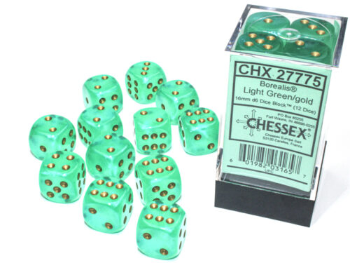 Borealis D6 16mm Light Green/gold Lumina