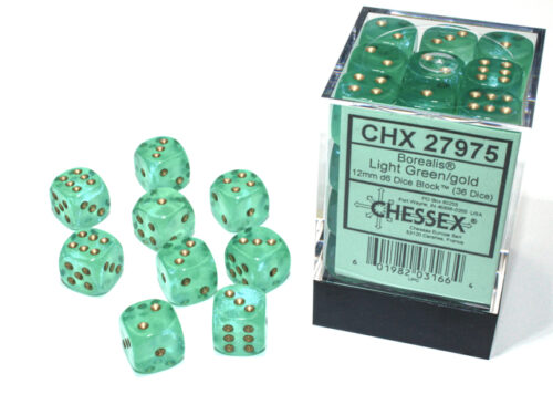 Borealis D6 12mm Light Green/gold Lumina