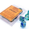 Nebula Oceanic/gold Luminary D10 Dobbels