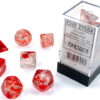 Nebula Red/silver Luminary Polydice Dobb