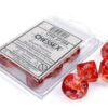 Nebula Red/silver Luminary D10 Dobbelste