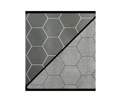 Reversible Battlemat 1 Inch Hexes Zwart-