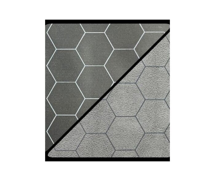 Reversible Battlemat 1 Inch Hexes Zwart-
