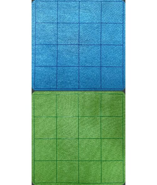 Reversible Megamat 1 Inch Squares Blauw-