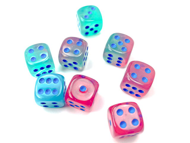 Gemini Gel Green-Pink/blue Luminary D6 1