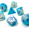 Gemini Polyhedral Pearl Turquoise-White/
