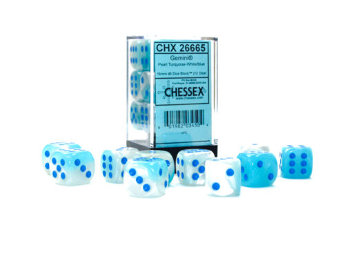 Gemini Pearl Turquoise-White/blue Lumina