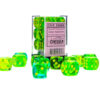 Gemini Translucent Green-Teal/yellow D6