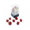 Glitter Mini-Polyhedral Ruby/gold Dobbel
