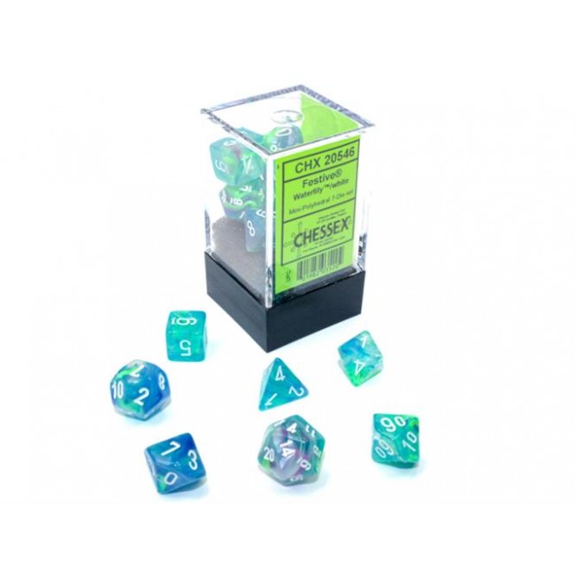 Festive Mini-Polyhedral Waterlily/white