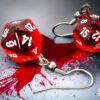 Hook Earrings Translucent Red Mini-Poly