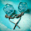 Hook Earrings Translucent Teal Mini-Poly