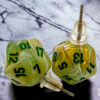 Stud Earrings Marble Green Mini-Poly D20