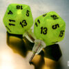 Stud Earrings Vortex Bright Green Mini-P