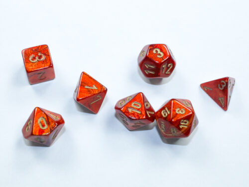 Scarab Mini-hedral Scarlet/gold Dobbelst