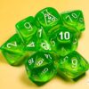 Translucent Polyhedral Rad Green/white 7