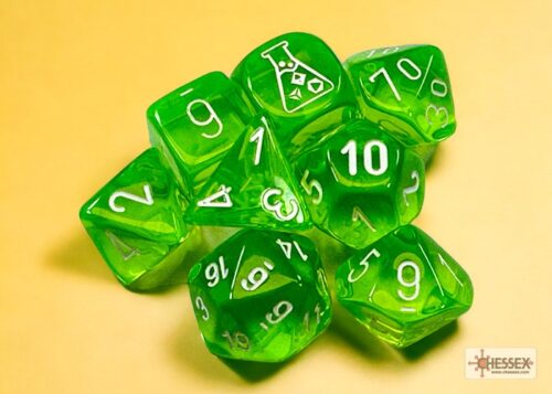 Translucent Polyhedral Rad Green/white 7