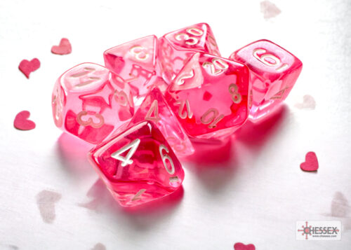 Translucent Mini-Polyhedral Pink/white D