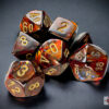 Scarab Mini-Polyhedral Blue Blood/gold D