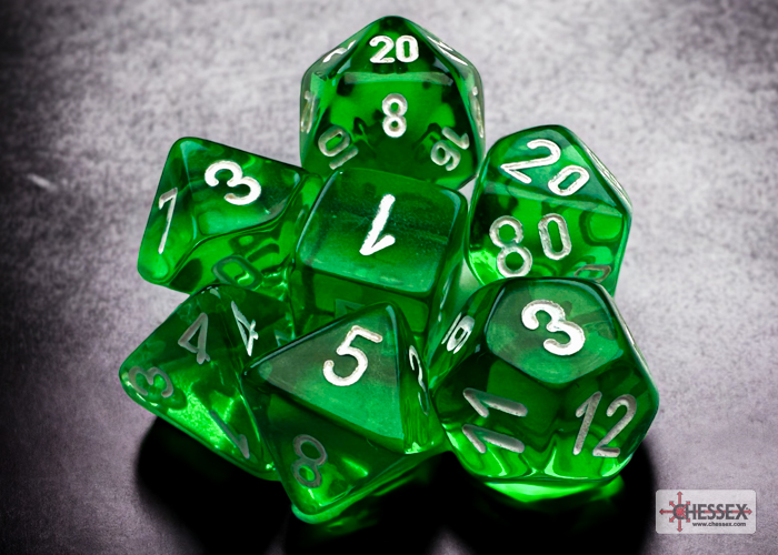 Translucent Mini-Polyhedral Green/white