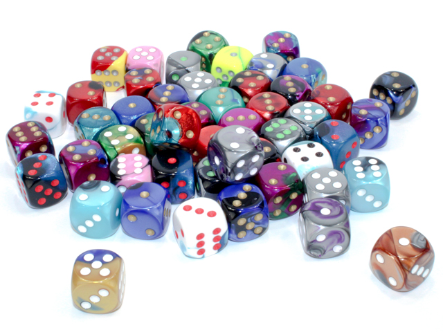 Bag of 50 Assorted Loose Gemini 16mm D6