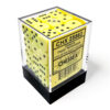 Opaque Pastel Yellow/black D6 12mm Dobbe