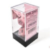 Opaque Pastel Pink/black Polydice Dobbel