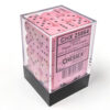 Opaque Pastel Pink/black D6 12mm Dobbels
