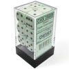 Opaque Pastel Green/black D6 16mm Dobbel