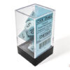 Opaque Pastel Blue/black Polydice Dobbel