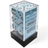Opaque Pastel Blue/black D6 16mm Dobbels